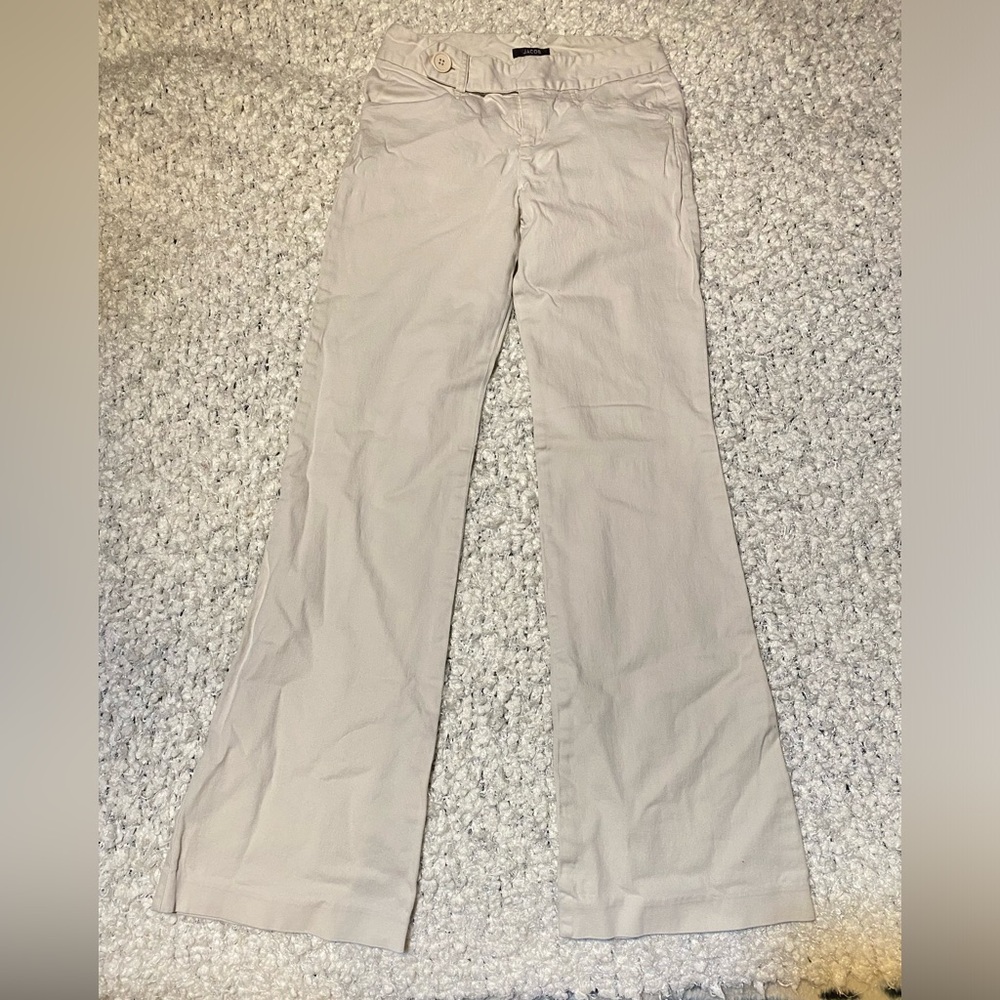 Jacob Cream Cotton Blend Pants - Vintage